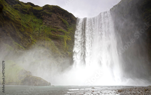Spectacular Skogafoss waterfall, Iceland