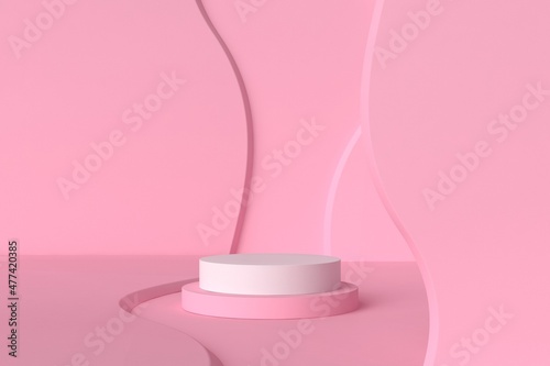 Abstract pastel color background, minimalist mockup for podium,modern stage, display or showcase, 3d rendering. © sister