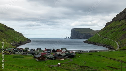 Timelapse of Tjørnuvík village in the Faroe Islands 