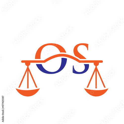 Law Firm Letter OS Logo Design. Lawyer, Justice, Law Attorney, Legal, Lawyer Service, Law Office, Scale, Law firm, Attorney Corporate Business OS Initial Letter Logo Template