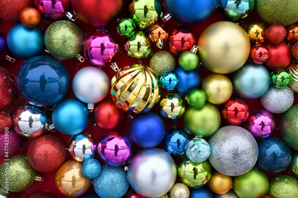 Christmas tree decorations background