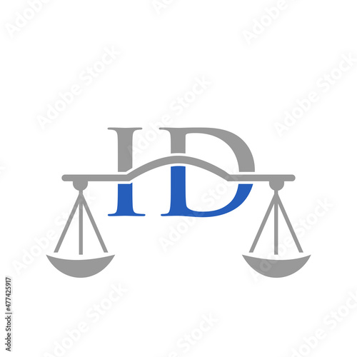 Law Firm Letter ID Logo Design. Lawyer, Justice, Law Attorney, Legal, Lawyer Service, Law Office, Scale, Law firm, Attorney Corporate Business ID Initial Letter Logo Template