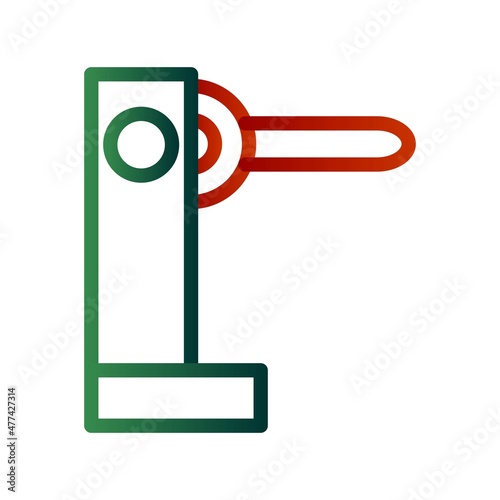 Turnstile Line Gradient Vector Icon Design