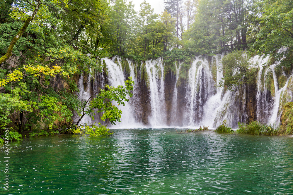 Waterfall at the Plitvice Lakes National Park in Croatia Waterfall at the Plitvice Lakes National Park in Croatia