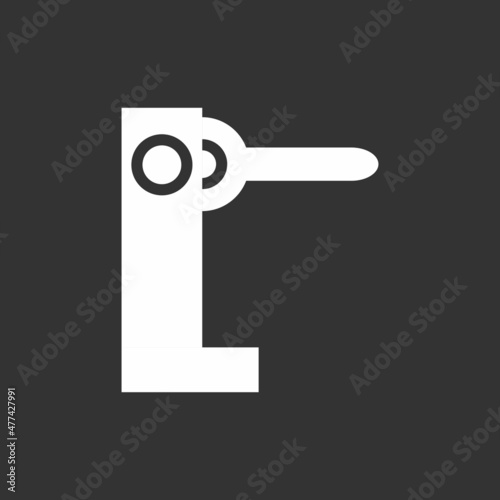 Turnstile Glyph Inverted Vector Icon Design