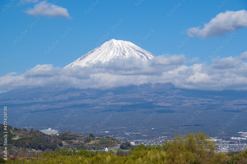 富士市から見る富士山