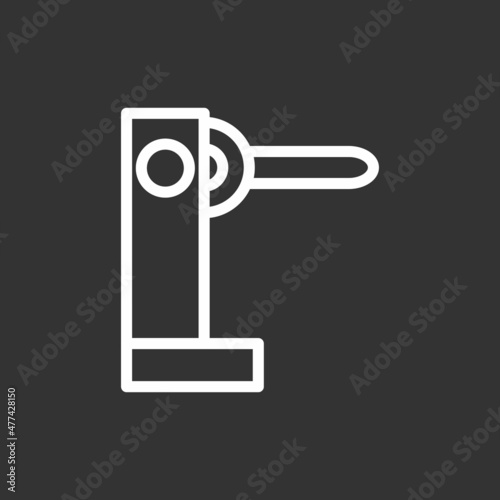 Turnstile Line Inverted Vector Icon Design