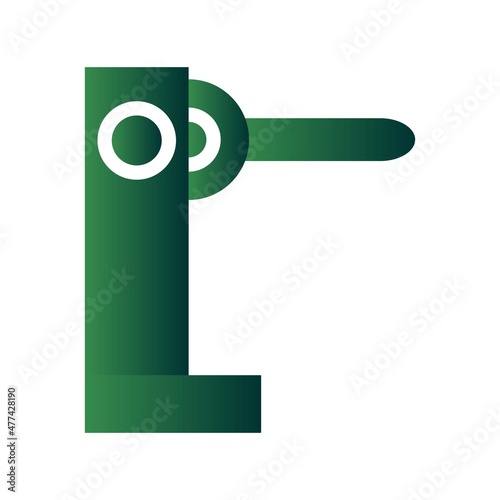 Turnstile Glyph Gradient Vector Icon Design