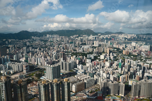 east of Kowloon side view Hong kong isaland at ICC photo