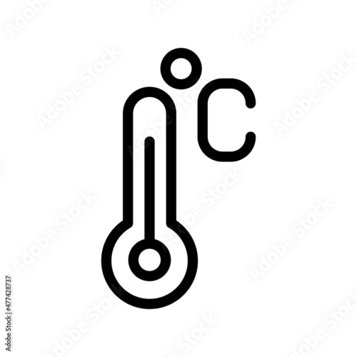 Celsius Line Vector Icon Design