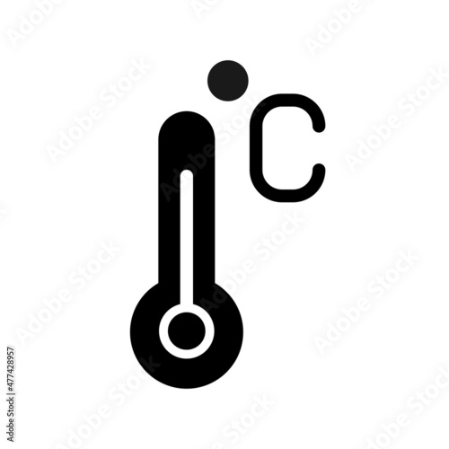 Celsius Glyph Vector Icon Design