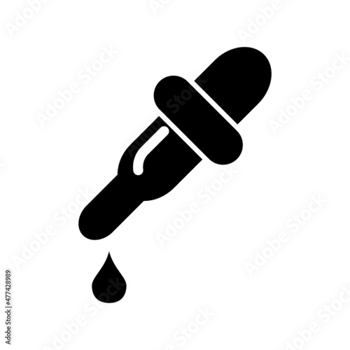 Dropper Glyph Vector Icon Design
