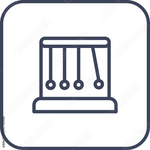 Pendulum Line Round Corner Vector Icon Design
