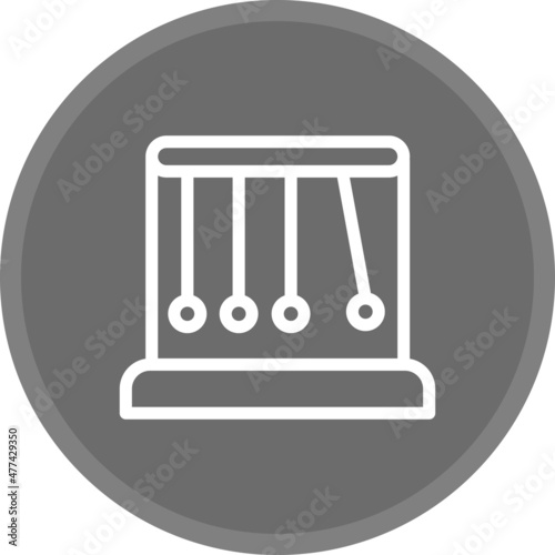 Pendulum Line Circle Grey Vector Icon Design