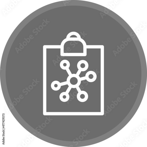 Report3 Line Circle Grey Vector Icon Design photo