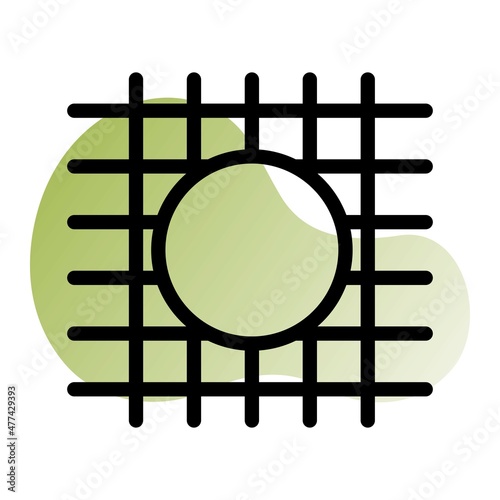 Wire Gauze Line Bubble Gradient Vector Icon Design