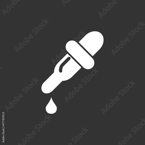 Dropper Glyph Inverted Vector Icon Design