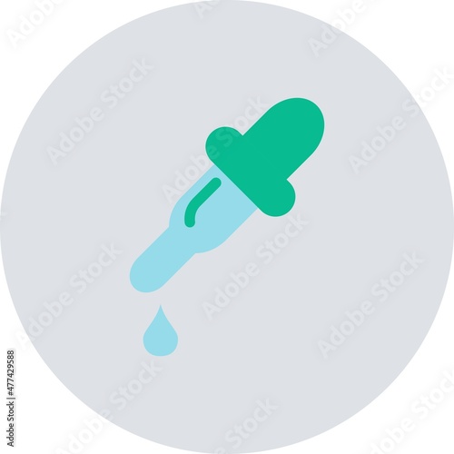 Dropper Flat Circle Vector Icon Design