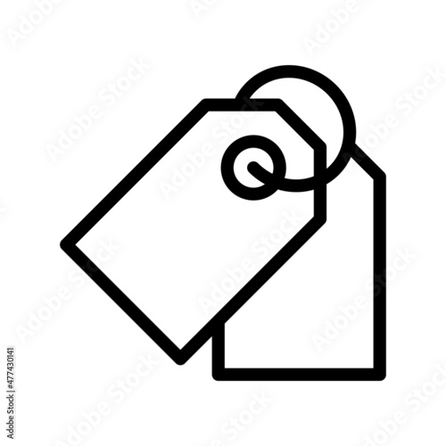 Price Tag Line Vector Icon Design