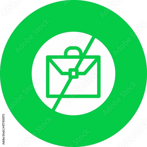 Unemployment Glyph Circle Vector Icon Design