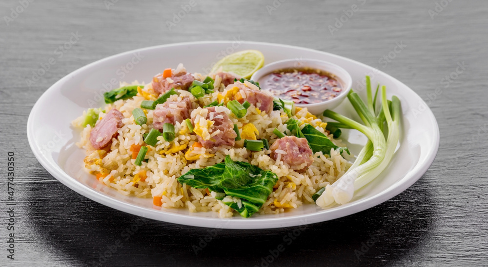 Thai Fried Rice with Sour Pork Thai Fried Rice with Sour Pork