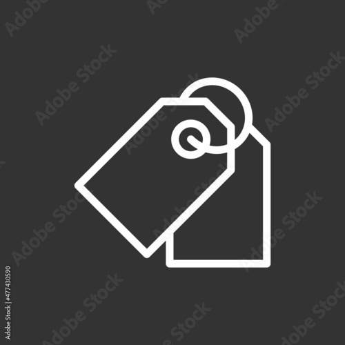 Price Tag Line Inverted Vector Icon Design
