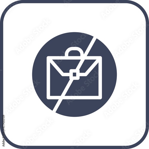 Unemployment Glyph Round Corner Vector Icon Design
