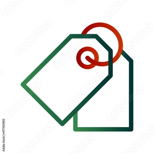 Price Tag Line Gradient Vector Icon Design