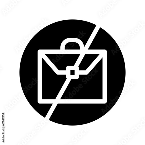 Unemployment Glyph Vector Icon Design