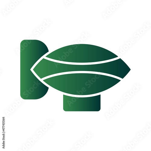 Zeppelin Glyph Gradient Vector Icon Design