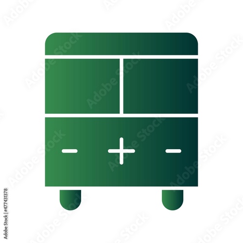 Ambulance Glyph Gradient Vector Icon Design