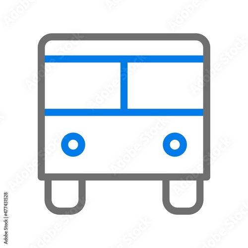 Bus Line Blue Vector Icon Design