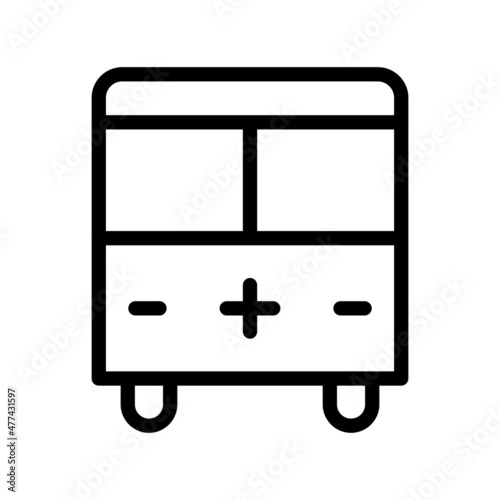 Ambulance Line Vector Icon Design