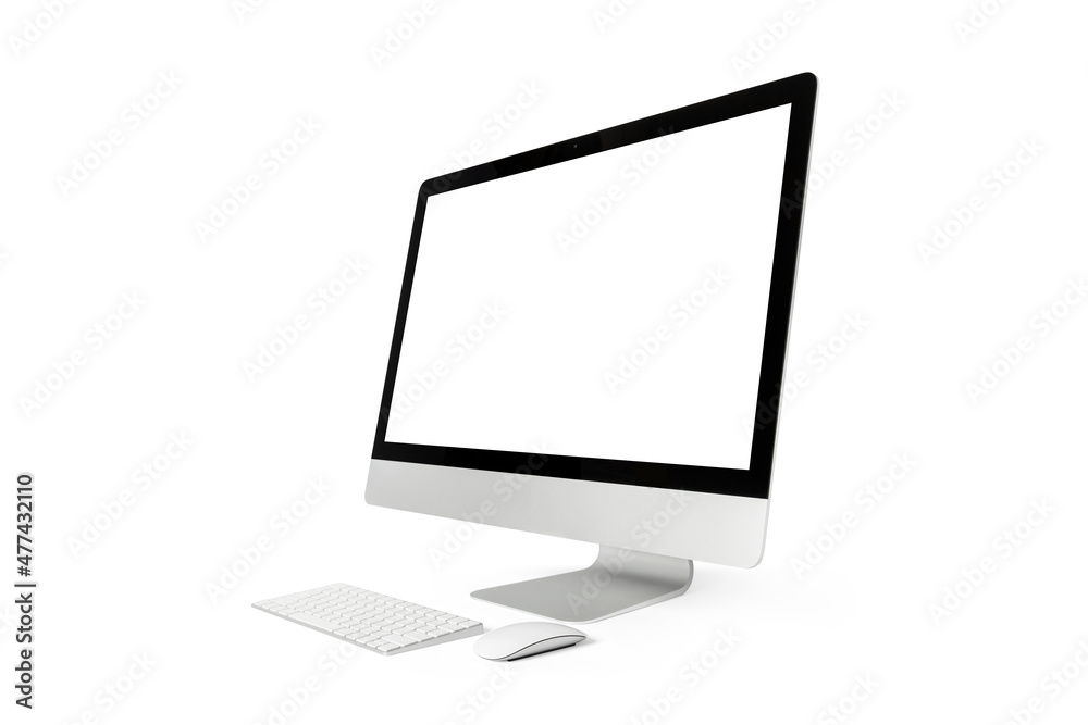 computer desktop blank screen isolated on white background. computer desktop blank screen isolated on white background.