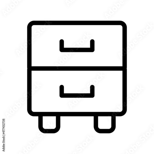 Chest Of Dryers Line Vector Icon Design