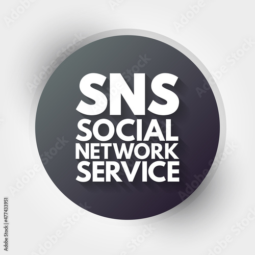 SNS - Social Network Service acronym, concept background