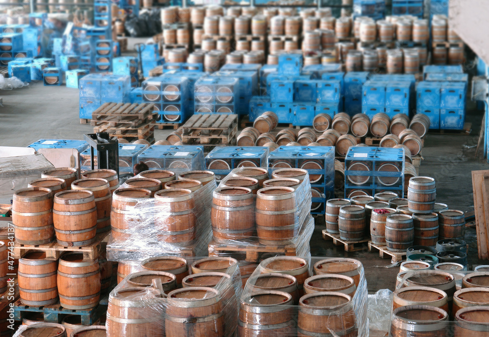 manufacture of wooden barrels in the factory manufacture of wooden barrels in the factory