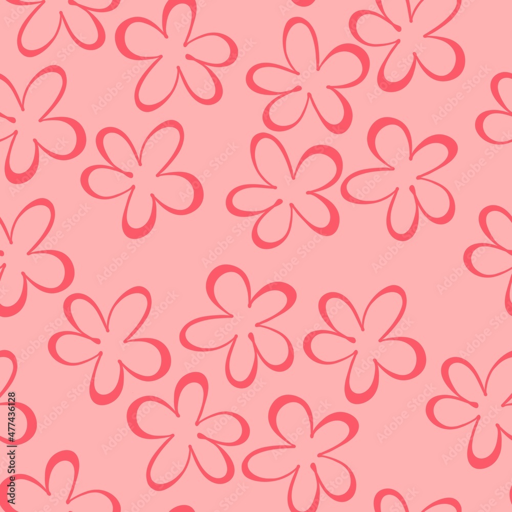 Simple floral seamless pattern with flowers for fabrics and cards and linens and kids and wrapping paper Simple floral seamless pattern with flowers for fabrics and cards and linens and kids and wrapping paper