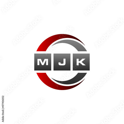 MJK Letter Initial Logo Design Template Vector Illustration