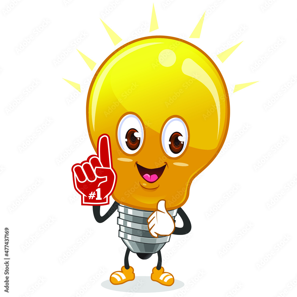 Fototapeta premium lamp mascot cartoon in vector