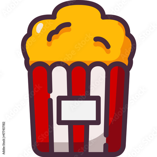 popcorn line icon