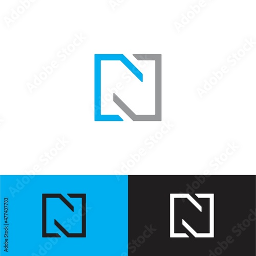 n logo icon vector design