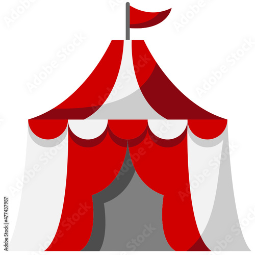 circus tent flat icon