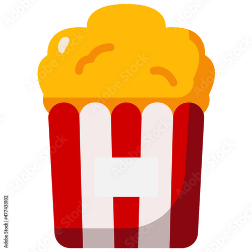 popcorn flat icon