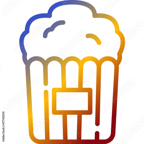 popcorn gradient icon