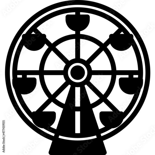 ferris wheel solid line icon