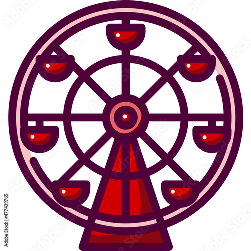 ferris wheel Two Tone icon