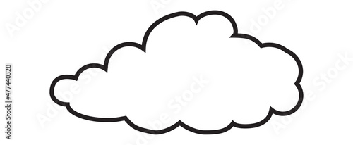 Cloud isolated on background. Cloud for web site, poster, placard and wallpaper. Creative modern concept. Cloud vector illustration