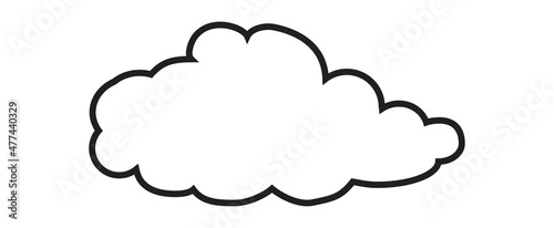Cloud isolated on background. Cloud for web site, poster, placard and wallpaper. Creative modern concept. Cloud vector illustration