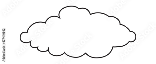 Cloud isolated on background. Cloud for web site, poster, placard and wallpaper. Creative modern concept. Cloud vector illustration